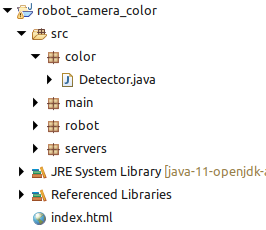 classes du projet robot_camera_color